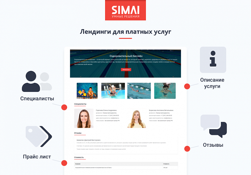 Превью сайта спортивной школы SIMAI-SF4