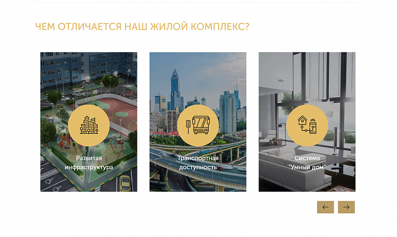 Интерактивная планировка жилого комплекса с кликабельными зонами